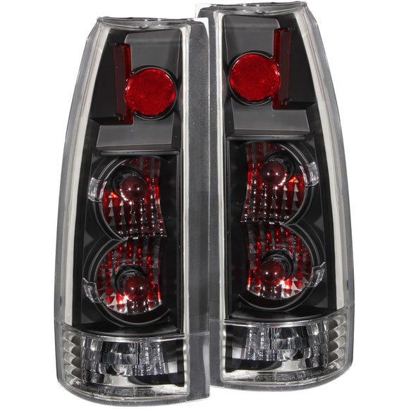 ANZO 1999-2000 Cadillac Escalade Taillights Black - New Gen