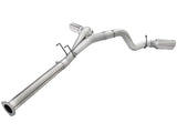 aFe Atlas Exhaust 4in DPF-Back Exhaust Aluminized Steel Polished Tip 11-14 ford Diesel Truck V8-6.7L