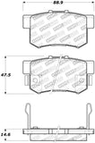 StopTech Performance 08-10 Honda Accord EX/EX-L Coupe / 08-10 LX/LX-P/LX+ Sedan Rear Brake Pads