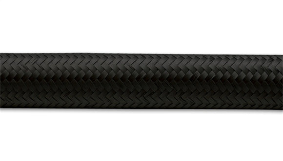 Vibrant -4 AN Black Nylon Braided Flex Hose (5 foot roll)