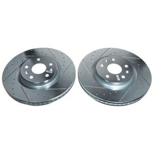 Power Stop 20-21 Chevrolet Corvette Front Evolution Drilled & Slotted Rotor - Pair