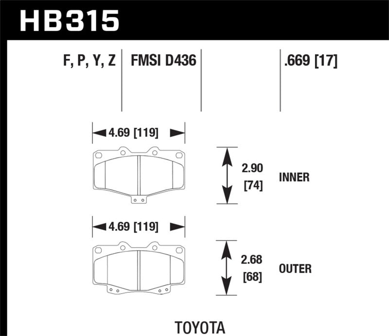 Hawk HPS Street Brake Pads