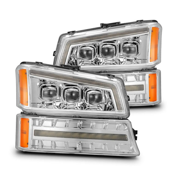 AlphaRex 03-06 Chevy Silverado 1500/2500HD/3500HD/Avalanche Chrome NOVA LED Proj Headlights