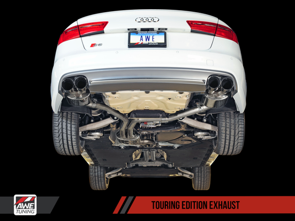 AWE Tuning Audi C7 / C7.5 S6 4.0T Touring Edition Exhaust - Diamond Black Tips