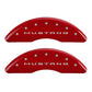MGP 4 Caliper Covers Engraved Front 2015/Mustang Engraved Rear 2015/50 Red finish silver ch