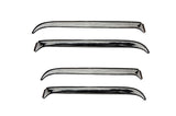 AVS 87-98 Ford F-250 Super Duty Ventshade Front & Rear Window Deflectors 4pc - Stainless