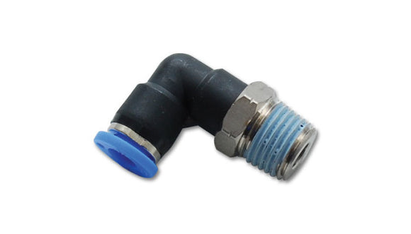 Vibrant Male Elbow Pneumatic Vacuum Fitting For 3/8in OD Tubing (3/8in NPT Thread)