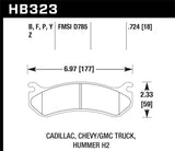 Hawk 06 Chevy Avalanche 2500 / GMC Truck / Hummer Super Duty Street Rear Brake Pads