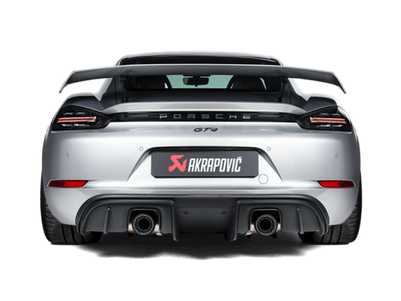 Akrapovic 2020+ Porsche Cayman GT4 (718) Slip-On Race Line (Titanium) (Req Tips / Option 2)