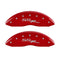 MGP 4 Caliper Covers Engraved Front & Rear SSR Red finish silver ch