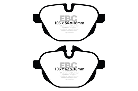 EBC 11+ BMW X3 2.0 Turbo (F25) Ultimax2 Rear Brake Pads