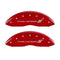 MGP 4 Caliper Covers Engraved Front & Rear With stripes/Challenger Red finish silver ch