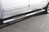 Lund 15-17 Chevy Colorado Crew Cab 4in. Oval Straight SS Nerf Bars - Polished