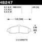 Hawk 2008-2009 Cadillac XLR Platinum HPS 5.0 Front Brake Pads