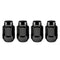 McGard Hex Lug Nut (Cone Seat Bulge Style) M14X1.5 / 22mm Hex / 1.635in. Length (4-Pack) - Black