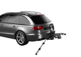 Thule EasyFold XT 2 - Fully Foldable Platform Hitch Bike Rack (Up to 2 Bikes) - Black/Silver