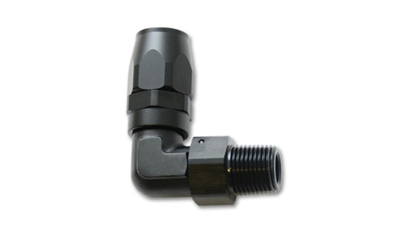 Vibrant Male NPT 90 Degree Hose End Fitting -6AN - 1/8 NPT