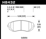 Hawk 03-05 WRX / 08 WRX / 09 Legacy 2.5i NA ONLY D929 HPS Street Front Brake Pads