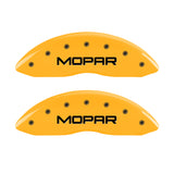 MGP 4 Caliper Covers Engraved Front & Rear MOPAR Yellow finish black ch