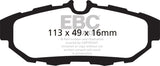 EBC 10-14 Ford Mustang 3.7 Redstuff Rear Brake Pads