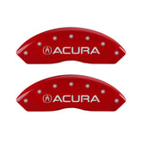 MGP 4 Caliper Covers Engraved Front Acura Engraved Rear TLX Red finish silver ch