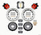 Wilwood Combination Parking Brake Rear Kit 12.88in Drilled Red Mustang 94-04