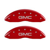 MGP 4 Caliper Covers Engraved Front & Rear GMC Red finish silver ch