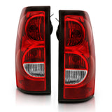 ANZO 2004-2007 Chevy Silverado Taillight Red/Clear Lens w/Black Trim (OE Replacement)