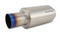 Vibrant Titanium Muffler w/Straight Cut Burnt Tip 4in Inlet / 4in Outlet