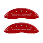 MGP 4 Caliper Covers Engraved Front & Rear C7/Corvette Red finish silver ch