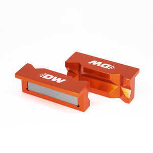 DeatschWerks 4in. Aluminum Soft Jaws w/ Magnet - Orange Anodized