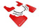 Rally Armor 19-24 Mazda3 Hatchback Red UR Mud Flap w/White Logo