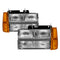 Xtune Chevy Suburban 94-98 Headlights w/ Corner & Parking Lights 8pcs - OEM HD-JH-CCK94-OE-C-SET