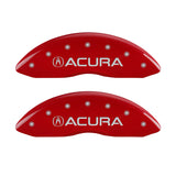 MGP 4 Caliper Covers Front Acura Rear MDX Red Finish Silver Characters