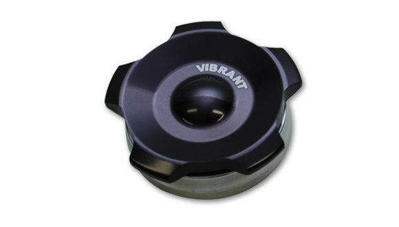 Vibrant 2in OD Aluminum Weld Bungs w/ Anodized Black Aluminum Threaded Cap (incl. O-Ring)