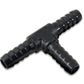 Vibrant 1/8in Barbed Tee Adapter- Black Anodized