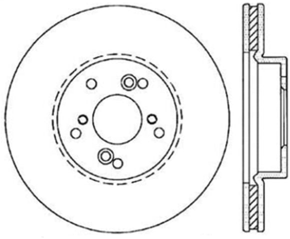 Stoptech 04-10 Acura TSX / 01-03 CL / 01-06 MDX / 05-10 Accord SEDAN Front Performance CRYO Rotor
