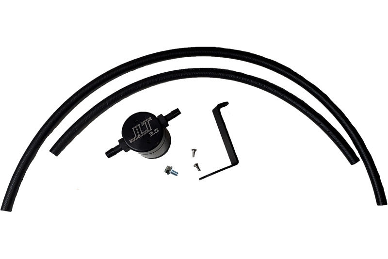J&amp;L 16-24 Infiniti Q50/Q60 3.0T Oil Separator 3.0 Driver Side - Black Anodized