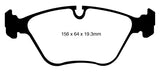 EBC 10-14 BMW X5 4.4 Twin Turbo (50) Yellowstuff Front Brake Pads