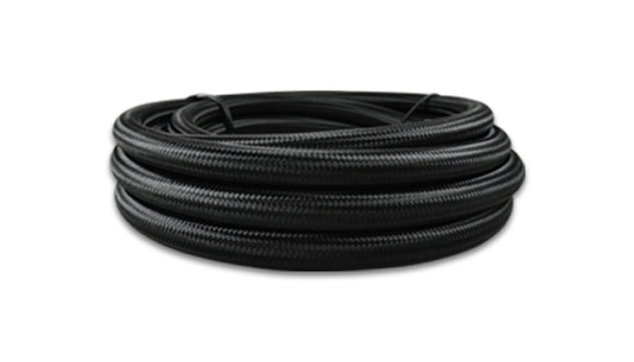 Vibrant -10 AN Black Nylon Braided Flex Hose w/ PTFE liner (5FT long)
