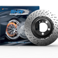SHW 14-18 Audi RS7 4.0L Rear Cross-Drilled Lightweight Wavy Brake Rotor (4G8615601E)