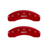 MGP 4 Caliper Covers Engraved Front & Rear MGP Red finish silver ch