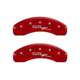 MGP 4 Caliper Covers Engraved Front & Rear SSR Red finish silver ch