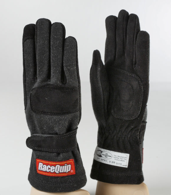 RaceQuip Black 2-Layer SFI-5 Glove - XL
