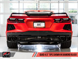 AWE Tuning 2020 Chevrolet Corvette (C8) Track Edition Exhaust - Quad Diamond Black Tips