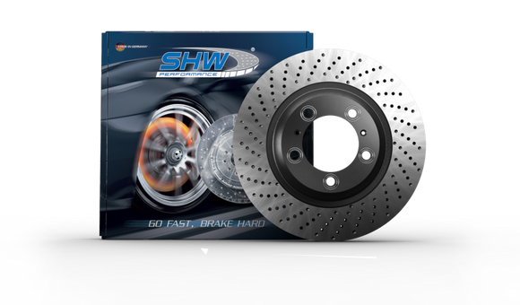 SHW 17-18 Porsche 718 Boxster 2.0L w/o Ceramic Brakes Rear Drilled MB Brake Rotor (98735240101)